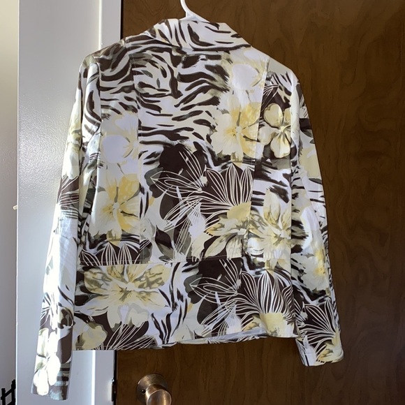 Soft Works Women’s Floral Long Sleeve Blazer Jacket (Size 8) - Picture 4 of 8